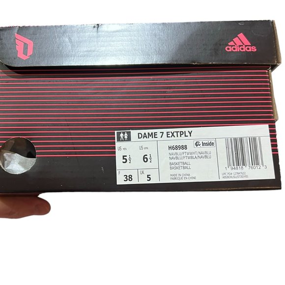 Unisex NWT Adidas Dame 7 EXTPLY Basketball Shoes Size 5.5/6.5 - Picture 4 of 6
